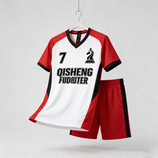 Customized Soccer Jersey Thailand Quality Custom Crimson Red AND WHITE Color Team Football Jerseys Sets