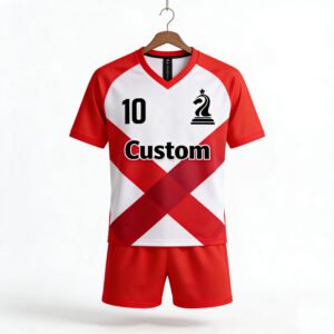 25/26 Football Uniforms Set Soccer Jersey Quality Team red and White Color Soccer Shirts T-shirt