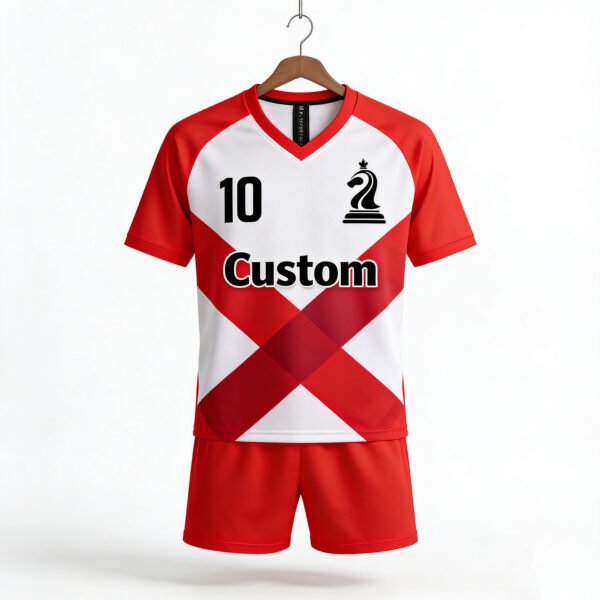 25/26 Football Uniforms Set Soccer Jersey Quality Team red and White Color Soccer Shirts T-shirt