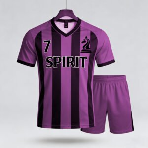 cjh (8) Direct Factory Purple Color Team Football Jersey Soccer T-shirt Sets Soccer Wear Uniform Maillot