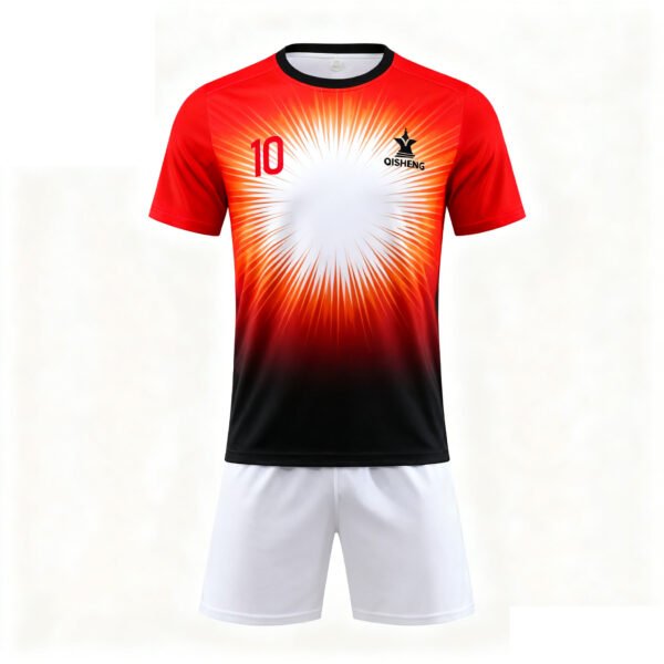 2025-2026 Collection Color blocking of red, black and white Casual Sports Tracksuit