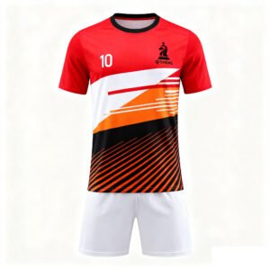 龙哥 (23) 2025-2026 Collection Red and orange color blocking with black stripes Casual Sports Tracksuit