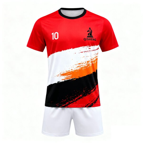 2025-2026 Collection Red and black color blocking Casual Sports Tracksuit