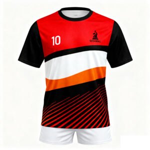 龙哥 (27) 2025-2026 Collection Red and Black color-blocked stripes Casual Sports Tracksuit